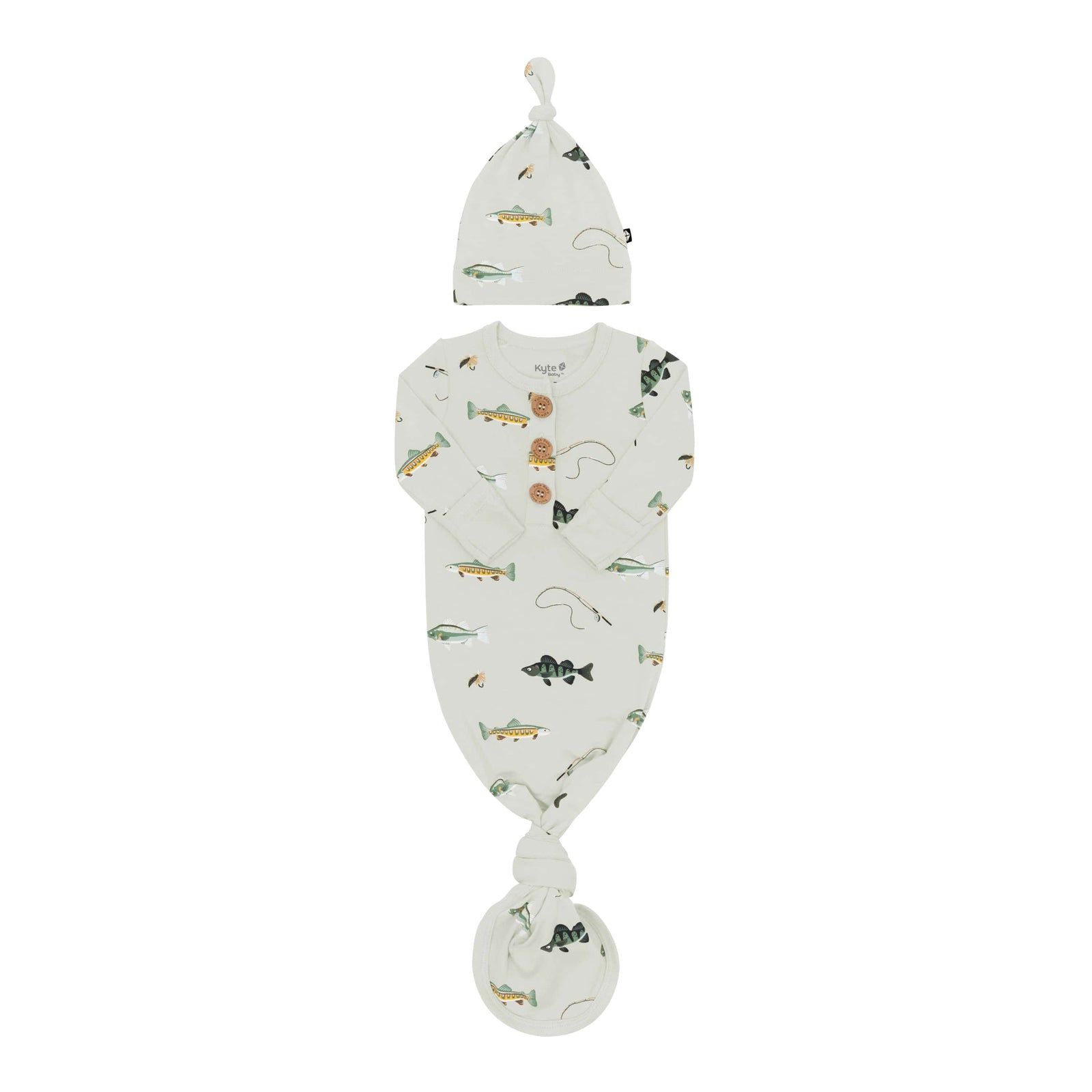 Knotted Day Gown with Hat Set Set in Fishing - Image 3