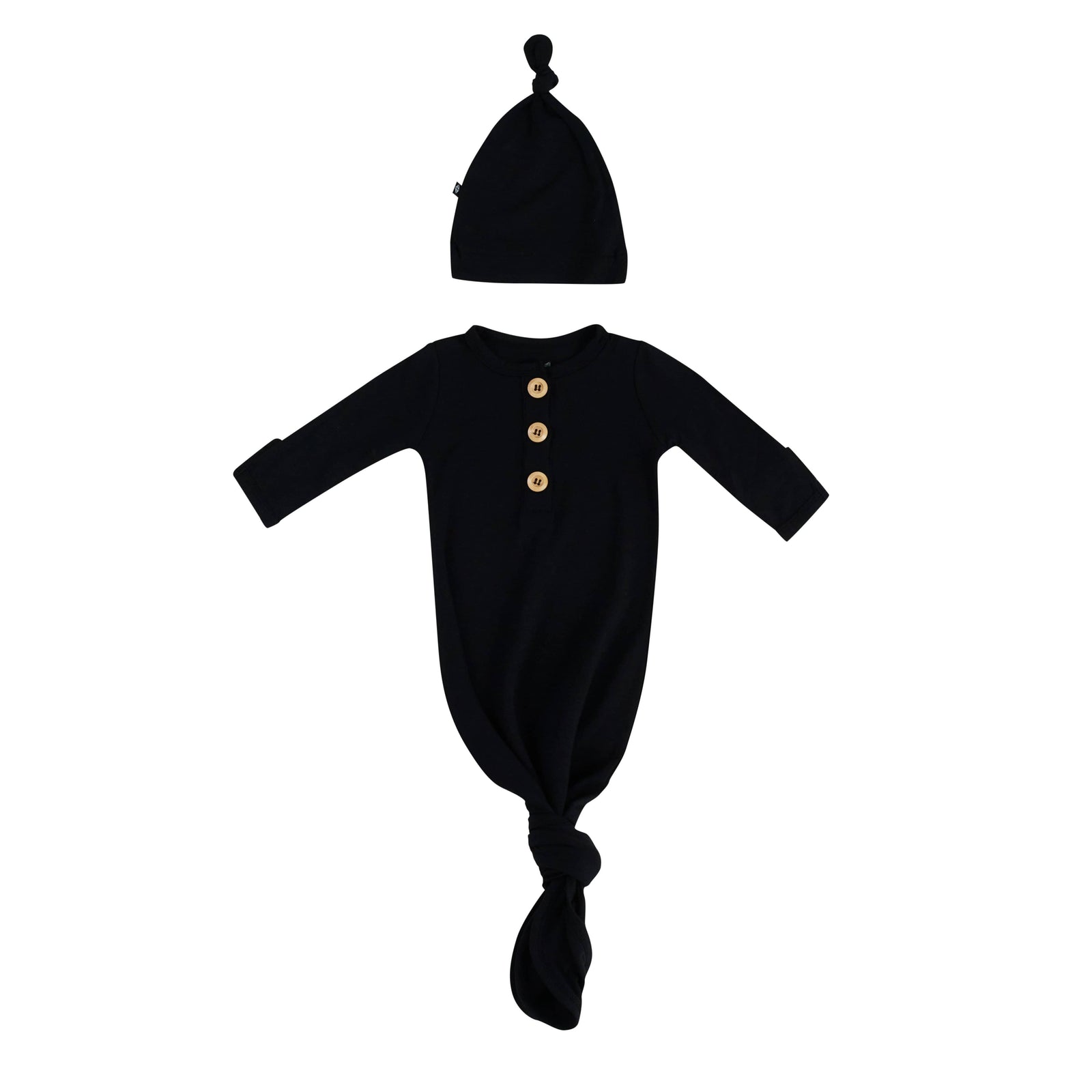 Knotted Day Gown with Hat Set in Midnight