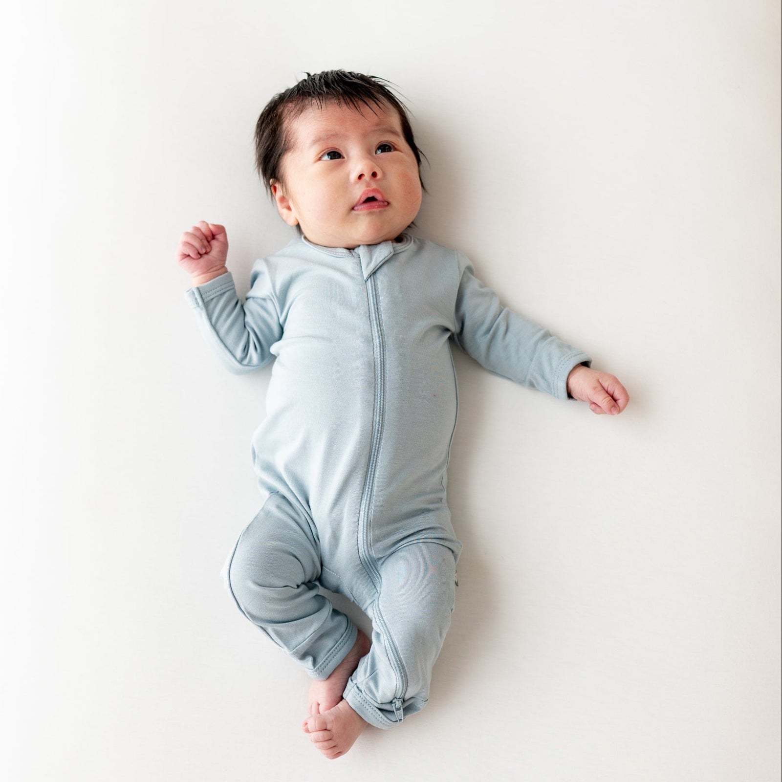Zippered Romper in Fog - Image 3