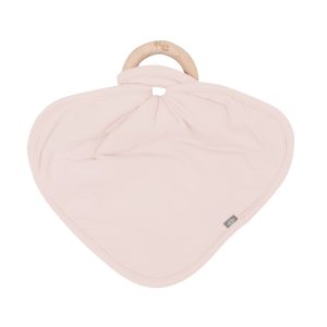 Lovey in Blush with Removable Wooden Teething Ring
