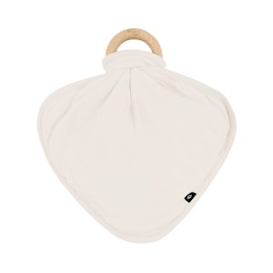 Lovey in Oat with Removable Wooden Teething Ring
