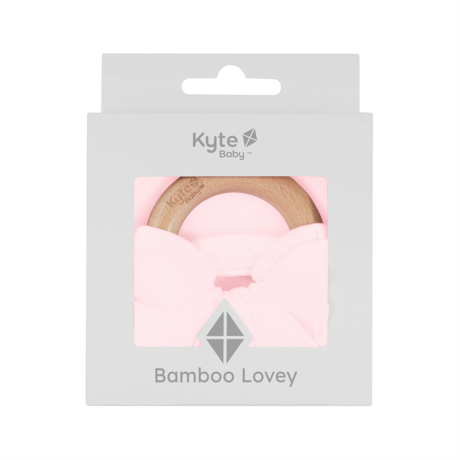 Lovey in Sakura with Removable Wooden Teething Ring - Image 2