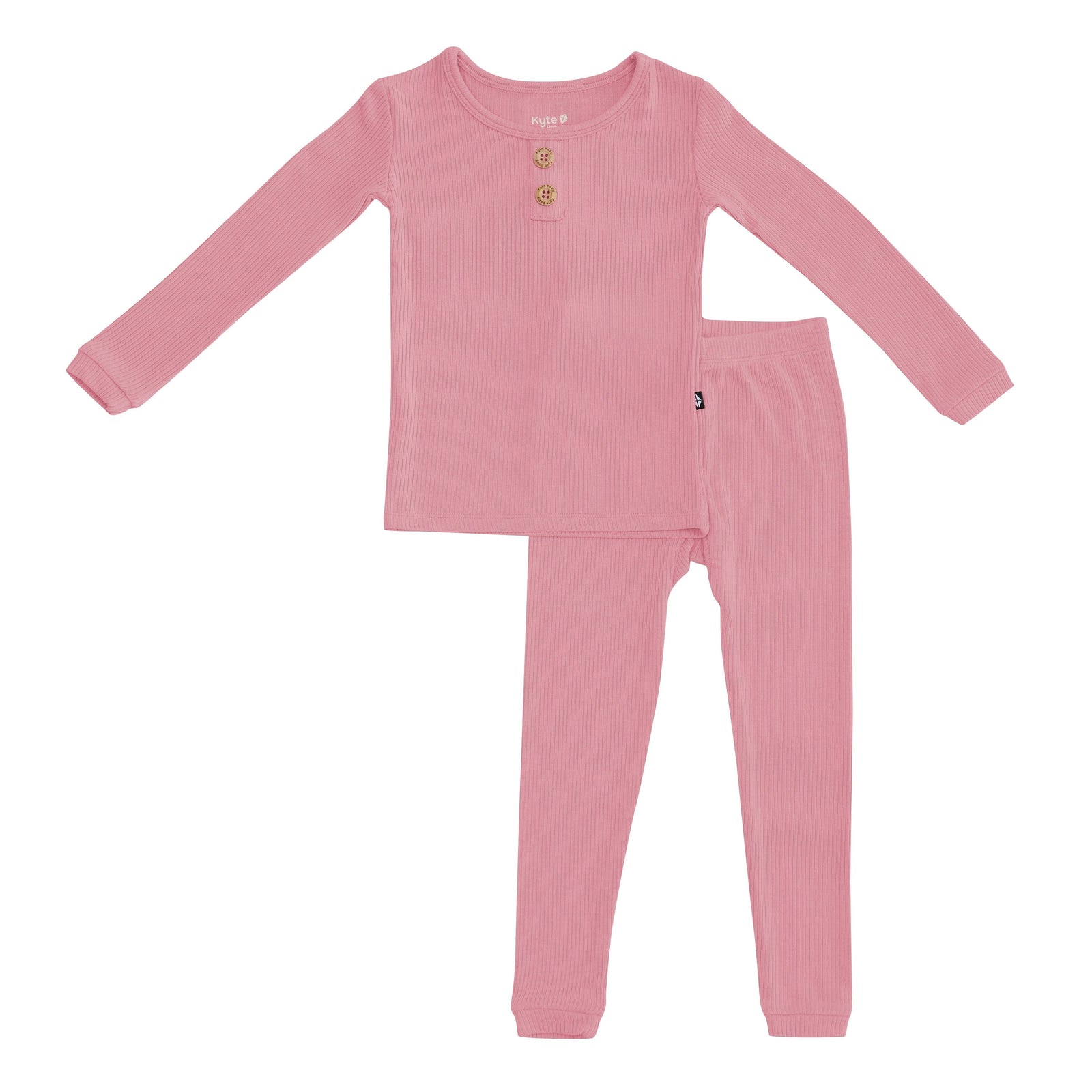 Ribbed Henley Set in Apple Blossom - Image 2