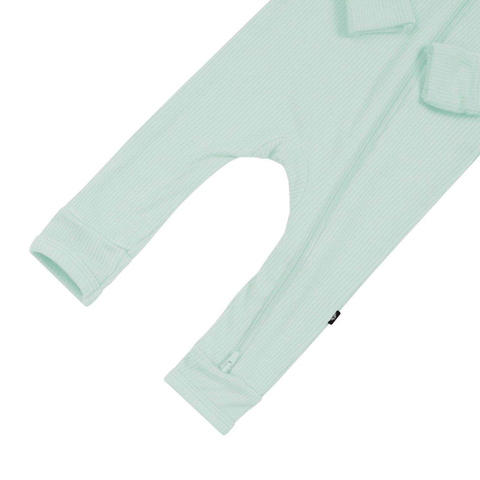 Ribbed Zipper Romper in Sage - Image 5