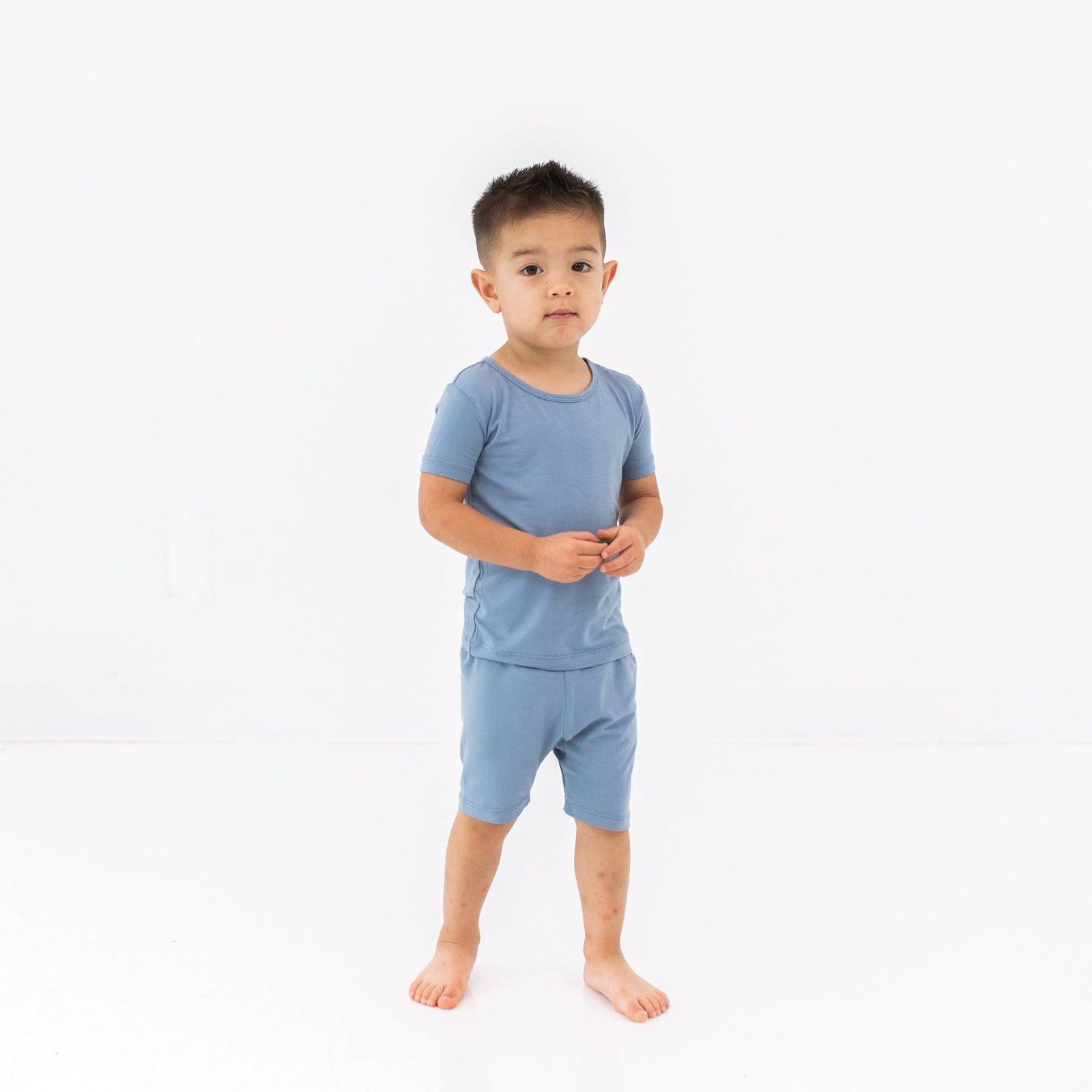 Short Sleeve Pajamas in Slate - Image 3