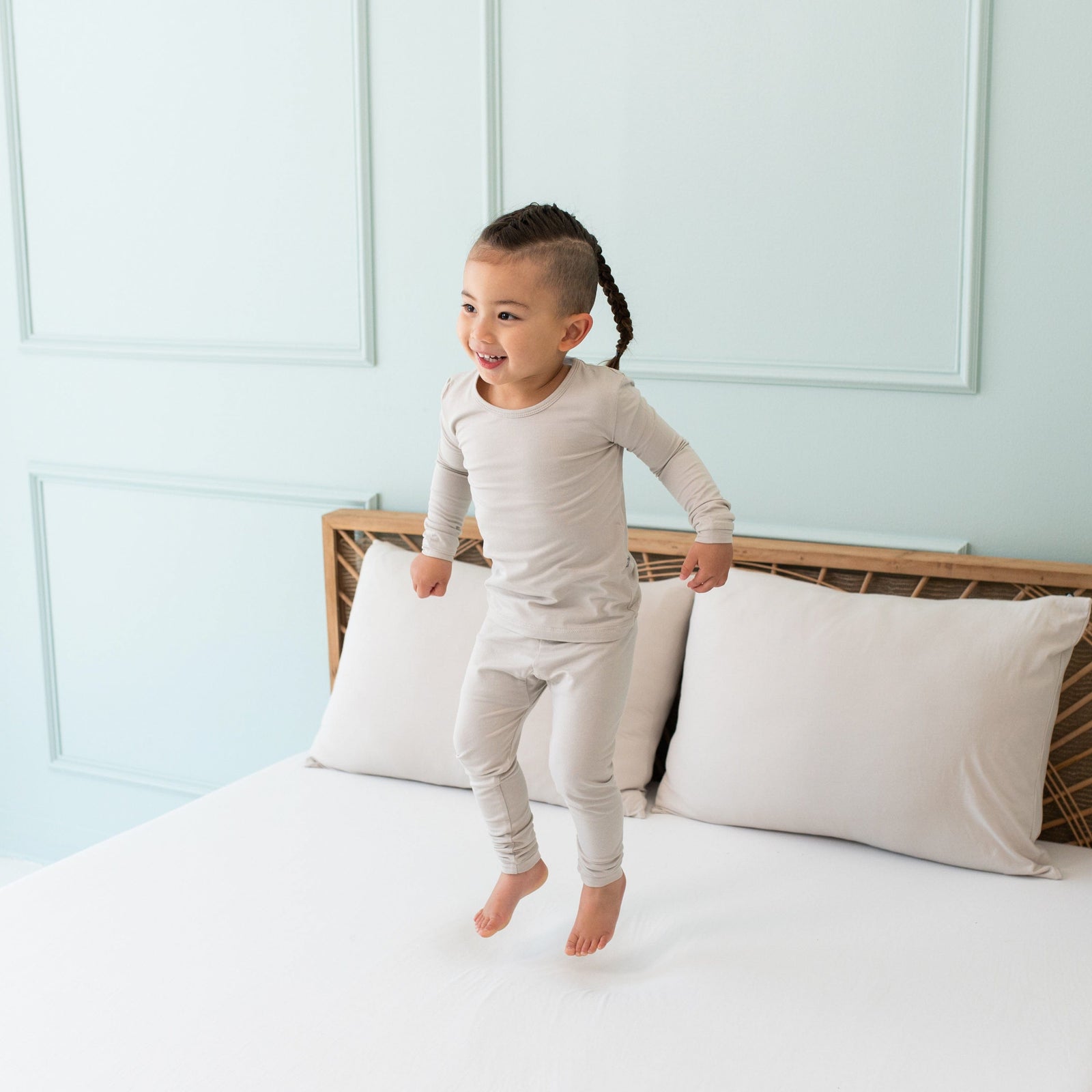 Long Sleeve Pajamas in Oat - Image 4