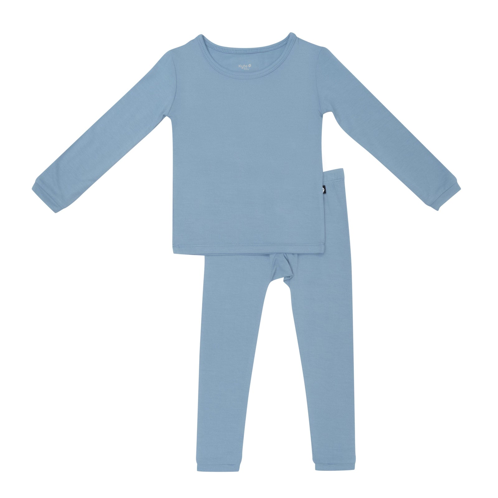 Long Sleeve Pajamas in Slate - Image 2