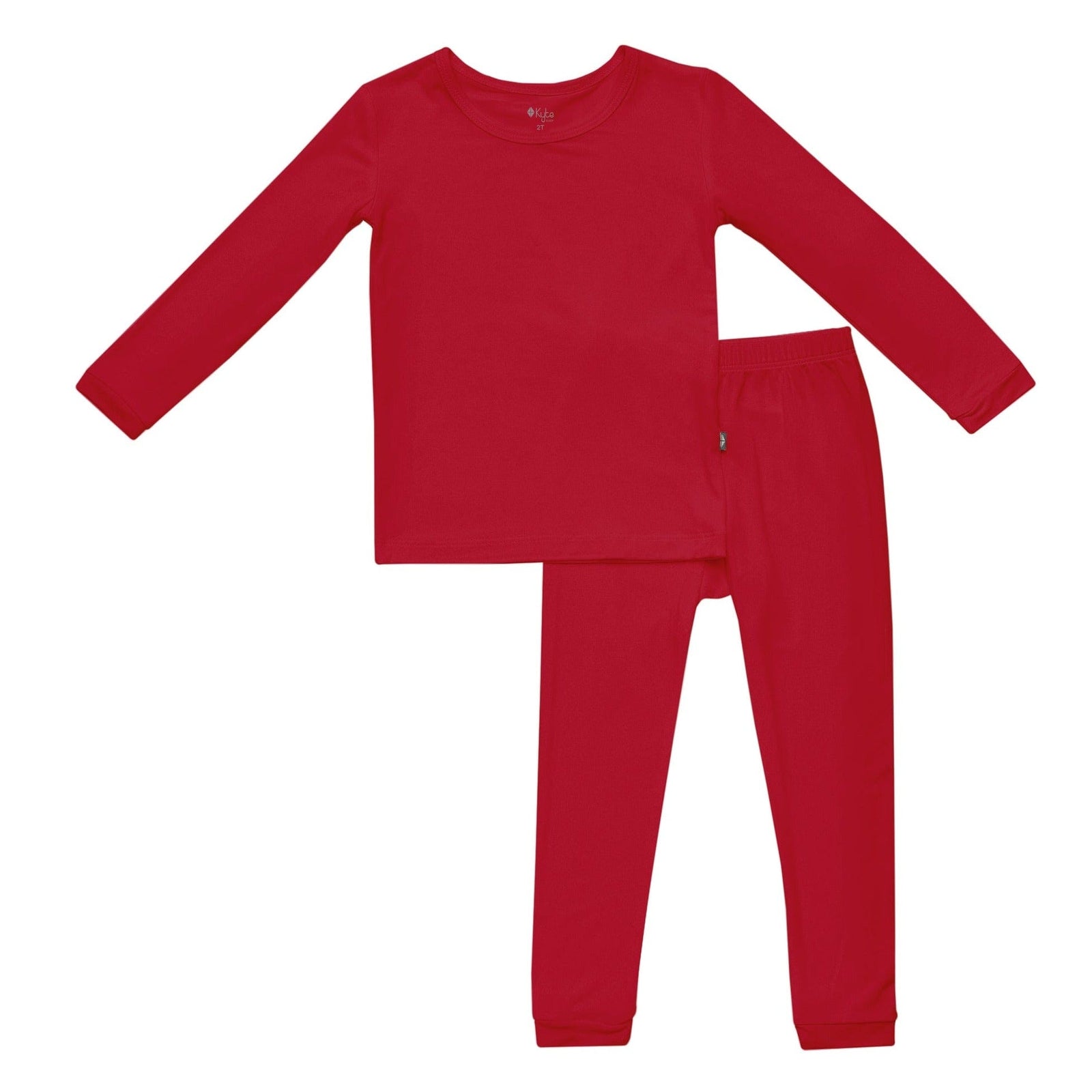 Long Sleeve Pajamas in Cardinal - Image 2