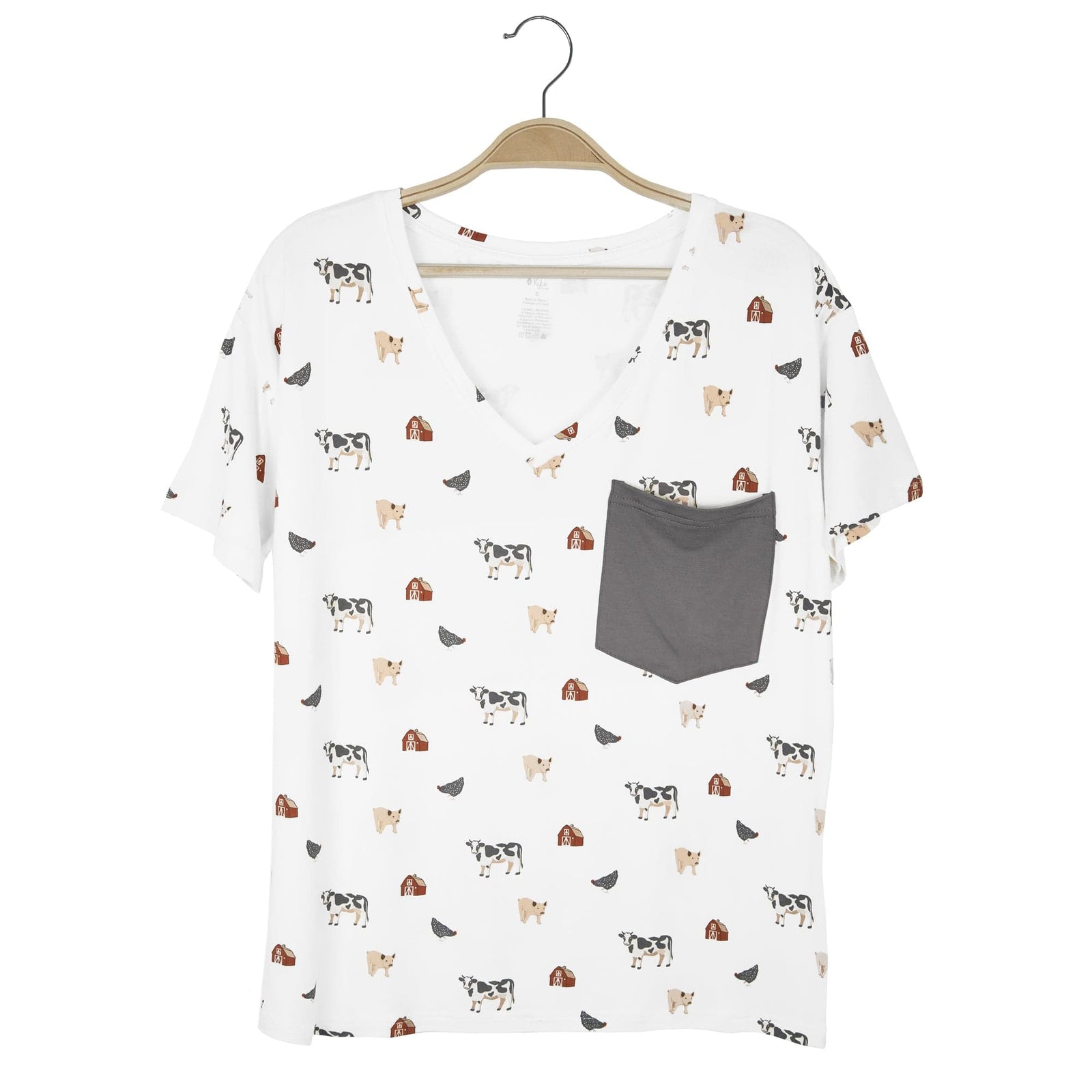 Women's Oversized V-Neck Tee in Farm - Image 2