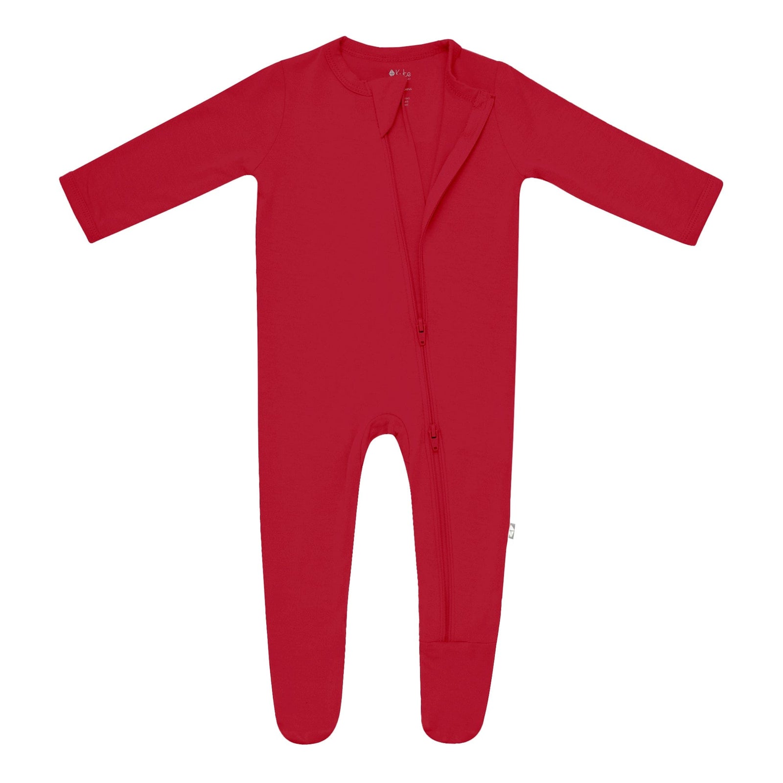 Zippered Footie in Cardinal - Image 6