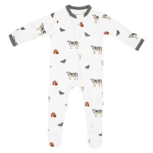 Zippered Footie in Farm