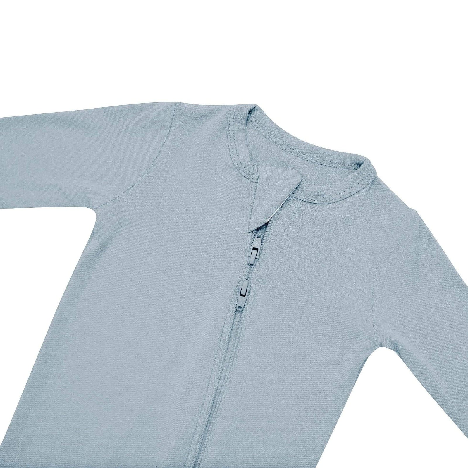 Zippered Footie in Fog - Image 5