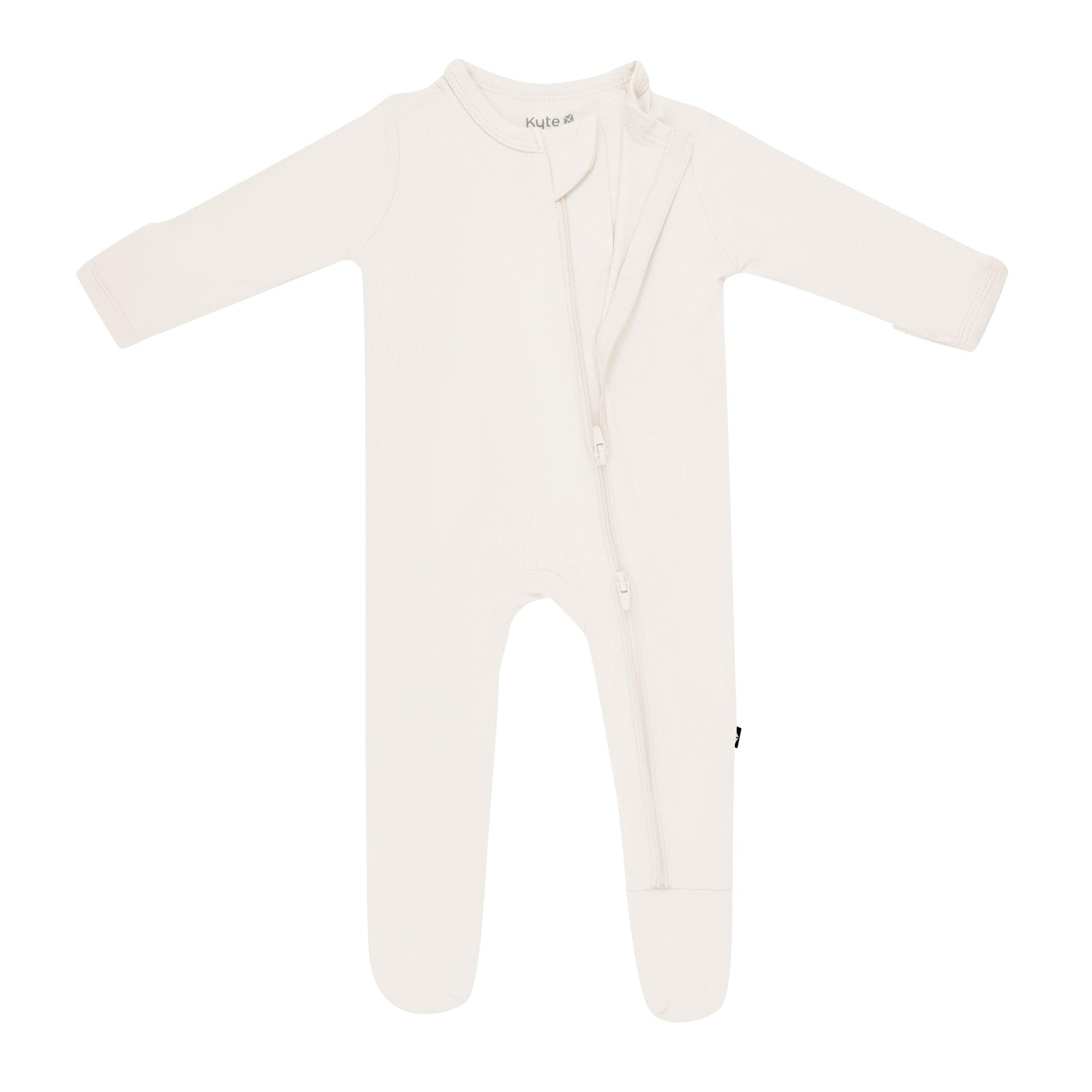 Zippered Footie in Oat - Image 6