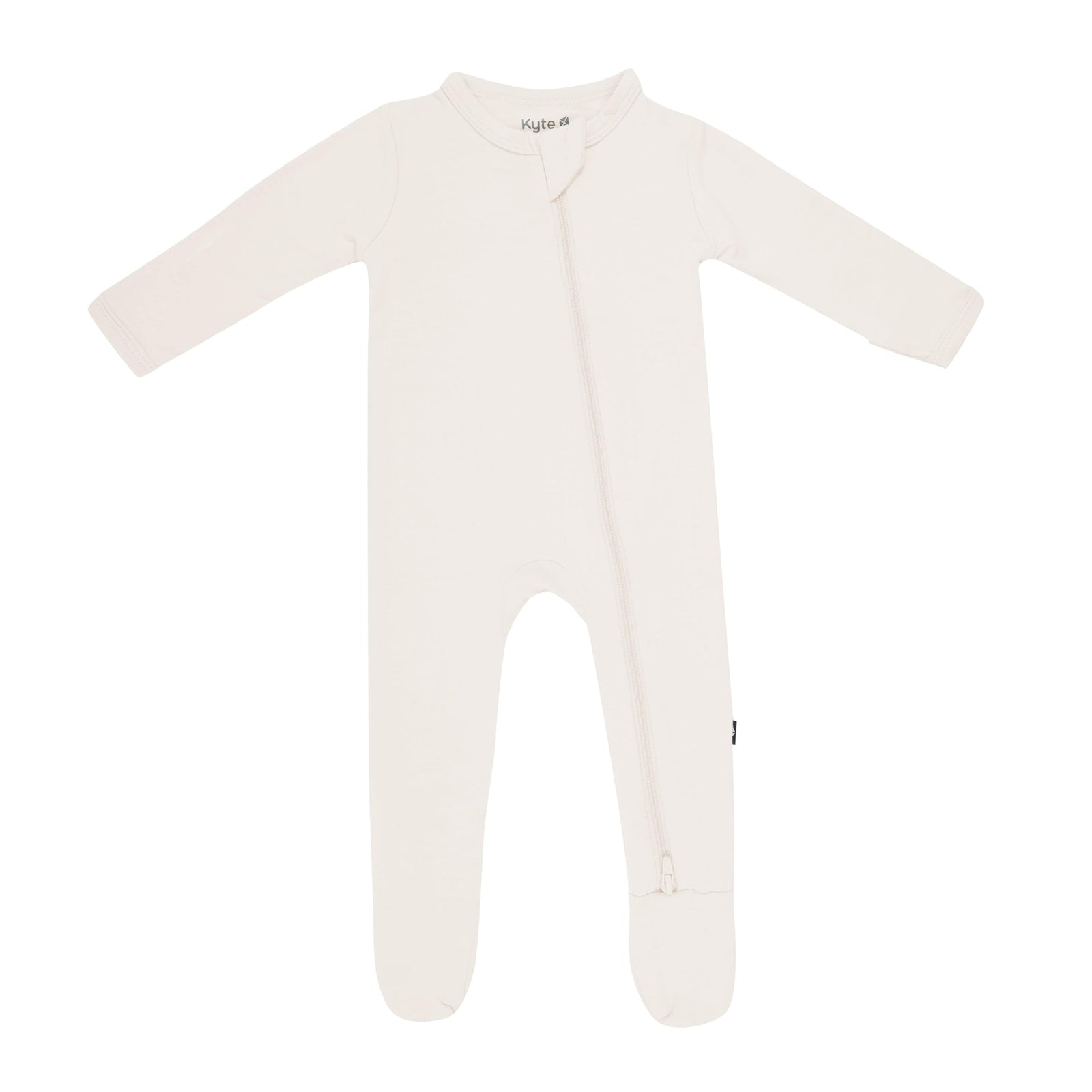 Zippered Footie in Oat - Image 2