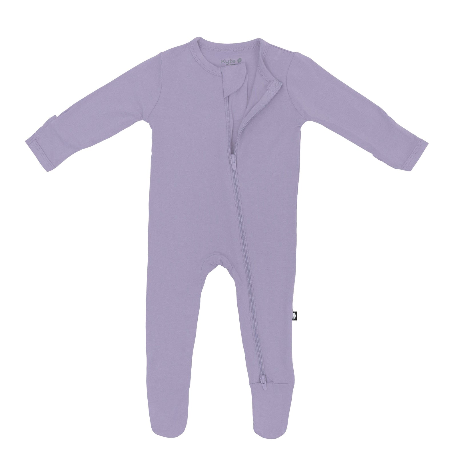 Zippered Footie in Taro - Image 6