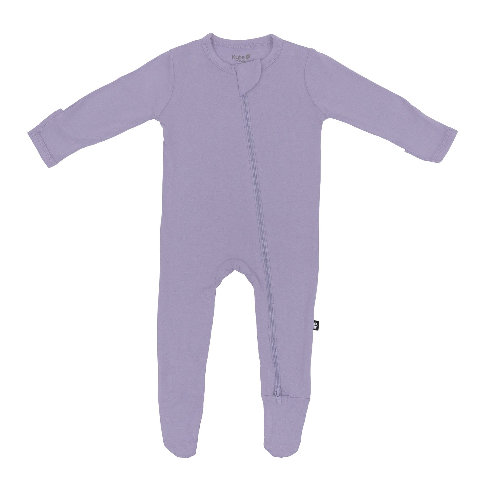 Zippered Footie in Taro - Image 2