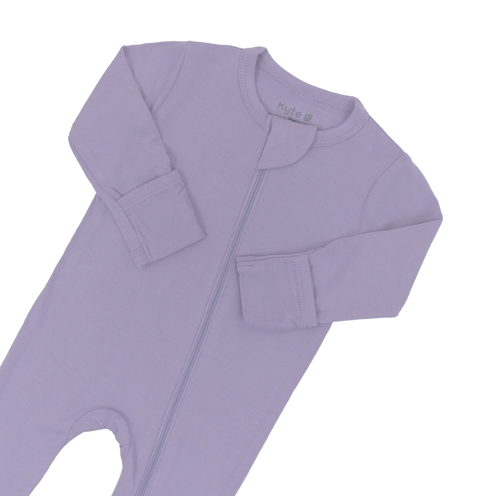 Zippered Footie in Taro - Image 5