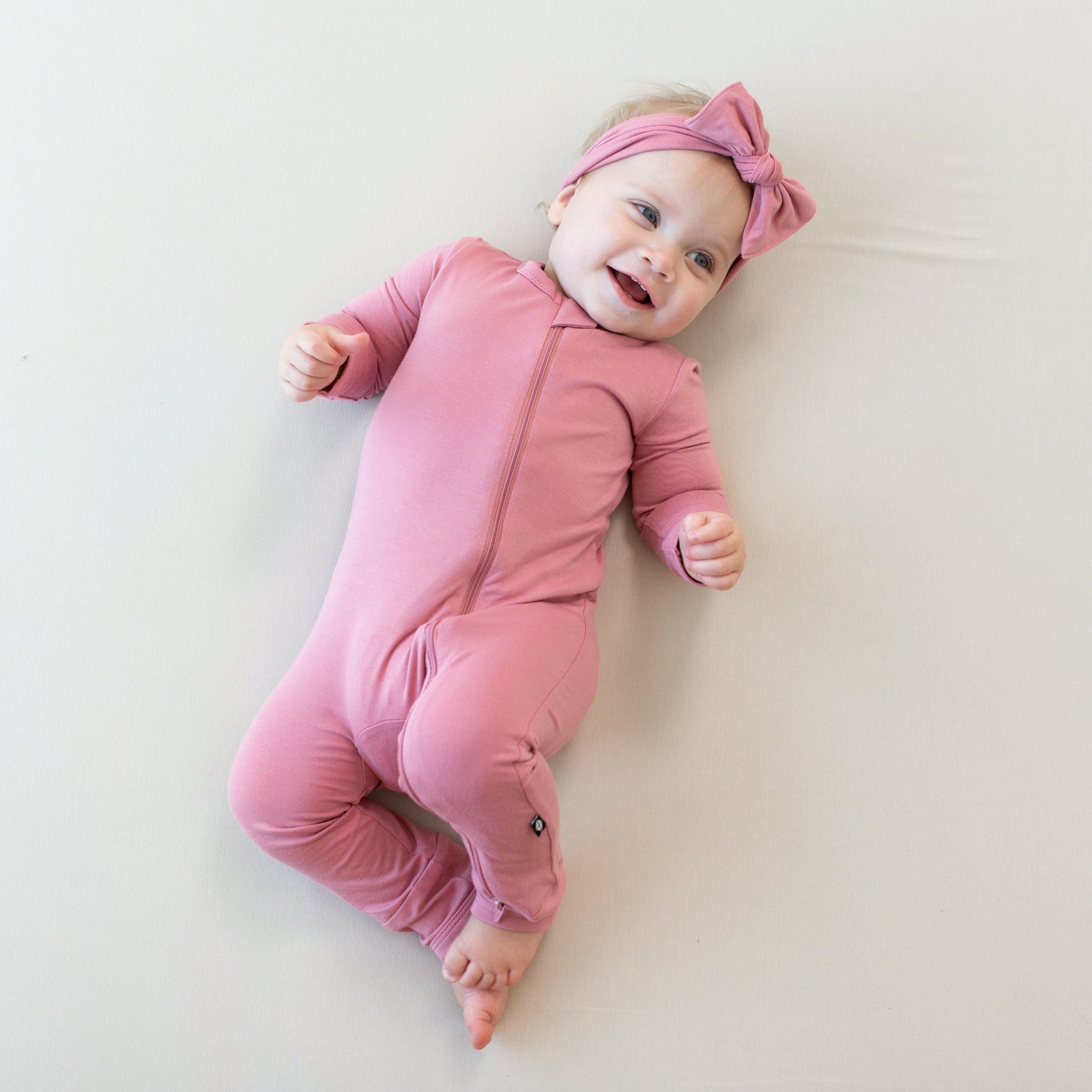 Zippered Romper in Apple Blossom - Image 4