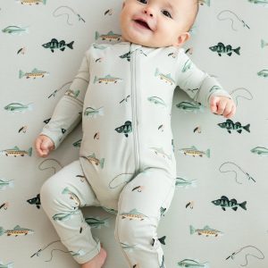 Zippered Romper in Fishing