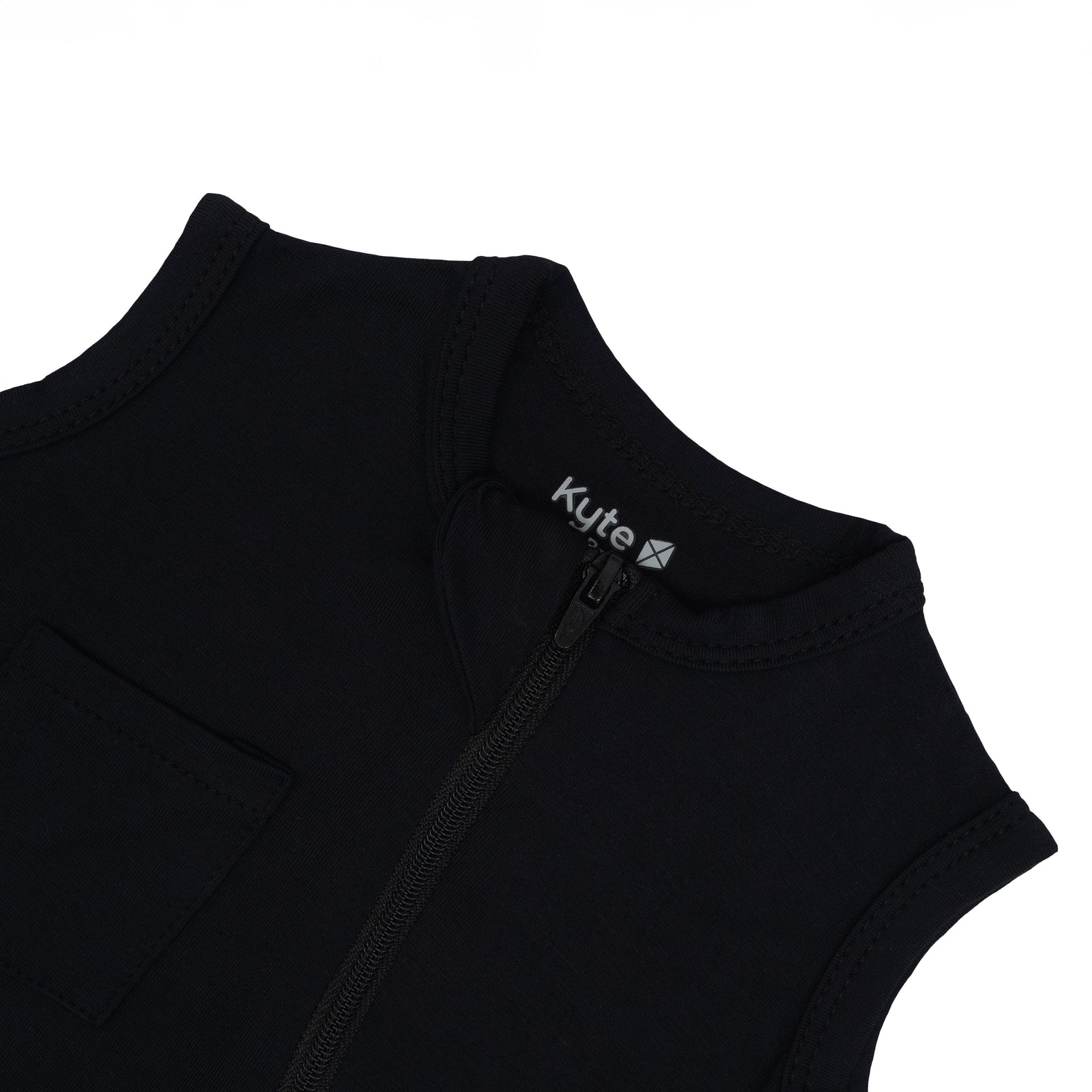 Zippered Sleeveless Romper in Midnight - Image 4