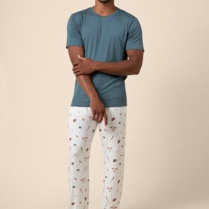 Men's Short Sleeve & Pant PJ Set in Home Run