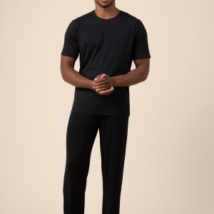 Men's Short Sleeve & Pant PJ Set in Midnight